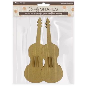 Silhouette MDF Crafty Shapes Violinos Música Stamperia
