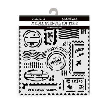 Stencil template Art of Travelling Stamperia Stamps 12x12cm