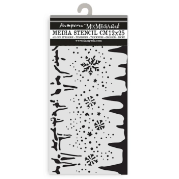 Modelo de stencil Flocos de neve Dewdrops Stamperia 12x25cm