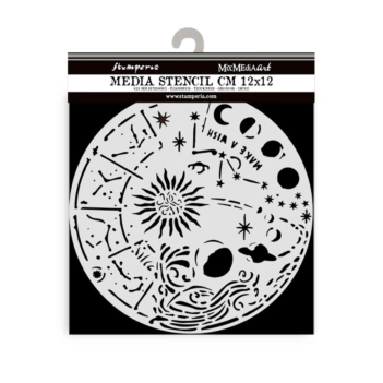 Plantilla de stencil Círculo Cosmos Best Sellers Stamperia 12x12cm