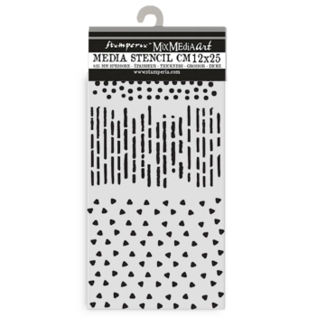 Stampo per Stencil Modelli Dewdrops Stamperia 12x25cm