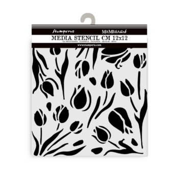 Stencil template Tulips Art of Travelling Stamperia 12x12cm