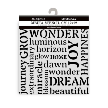 Stencil Scritte Romantic Hidden Grove Stamperia 12x12cm