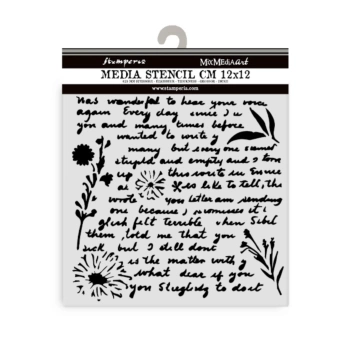 Stampo per Stencil Motivo con Scritta Best Sellers Stamperia 12x12cm