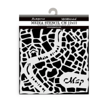Stamperia Art of Travelling Schablone Landkarte 12x12cm