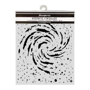 Plantilla de stencil Swirling Nebula Cosmos Stamperia 20x25cm
