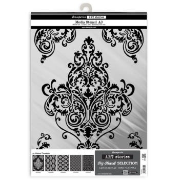 Set 5 plantillas de stencil Art Stories Stamperia 30x42cm