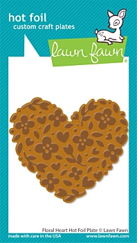 Lawn Fawn Plantilla Foil Floral Heart 