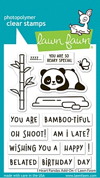 Timbri Trasparenti I Heart Pandas Add-On Lawn Fawn