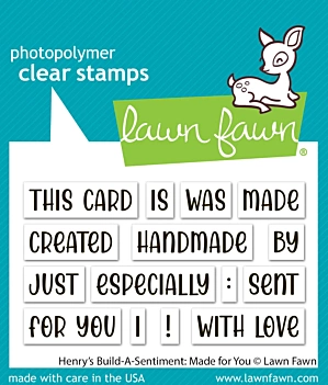 Stemple Przezroczyste Henry's Build-A-Sentiment: Made for You Lawn Fawn