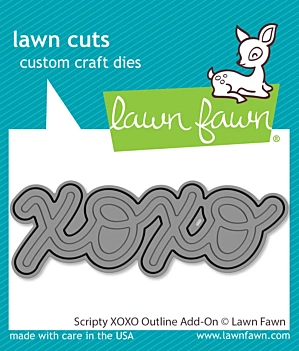 Fustelle Scripty XOXO Outline Add-On Lawn Fawn
