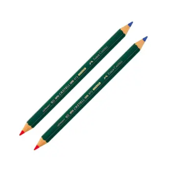 Set van 2 tweekleurige potloden (blauw + rood) 873 Castell Color van Faber-Castell