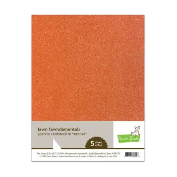 Set de 5 cartulinas Sparkle Orange Lawn Fawn
