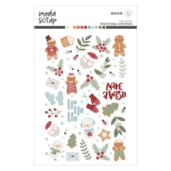 ModaScrap Traditional Christmas Puffy Stickers 
