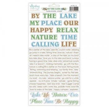 Cardstock Stickers Palabras By the Lake Mintay 15x20cm