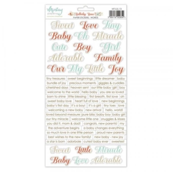 Cardstock Stickers Palabras Lullaby Lane Mintay 15x20cm