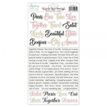 Cardstock Stickers Palabras See You In Paris Mintay 15x20cm