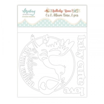 Die-Cuts chipboard Álbum Base Lullaby Lane Mintay 15x20cm