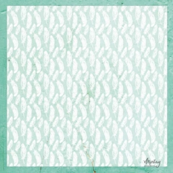 Papel Vellum Feathers Mintay 30x30cm