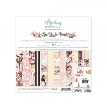 Set de scrapbooking See You In Paris Mintay 15x15cm