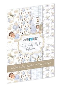 Kit 4 papéis de arroz II Sweet Baby Boy PapersForYou 54x33cm