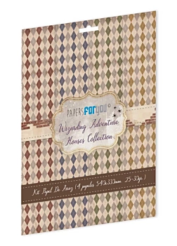 Kit 4 papeles de arroz Houses Wizarding Adventure III PapersForYou 54x33cm