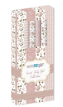 Zestaw 4 papierów skórzanych Sweet Baby Girl PapersForYou 32,5x30cm