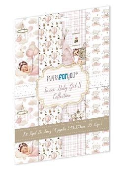 Kit 4 papeles de arroz II Sweet Baby Girl PapersForYou 54x33cm
