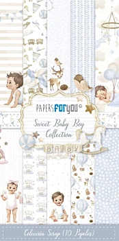 Kit de Scrapbooking Sweet Baby Boy PapersForYou 15x30cm