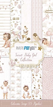 Zestaw do scrapbookingu Sweet Baby Girl PapersForYou 15x30cm