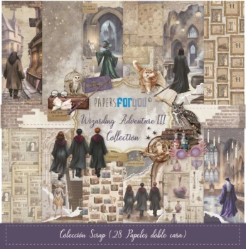 Wizarding Adventure III scrapbooking kit PapersForYou 20x20cm