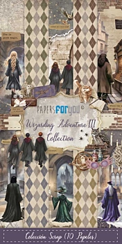 Kit de scrapbooking Wizarding Adventure III PapersForYou 15x30cm