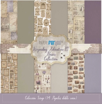 Kit de scrapbooking Básicos Wizarding Adventure III PapersForYou 30x30cm