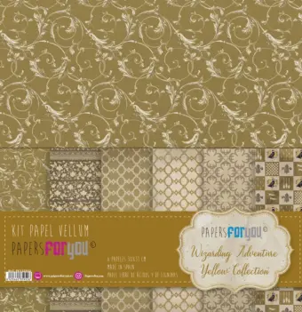 Kit de Carte Vellum Wizarding Adventure Yellow Collection PapersForYou 30x31m