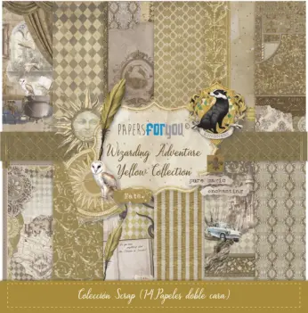 Kit Scrapbooking Wizarding Adventure Yellow Collection PapersForYou 30x30cm