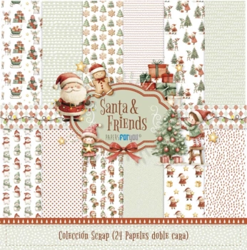 Kit Scrapbooking Santa & Friends PapersForYou 20x20cm