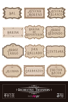 PapersForYou Wielopowierzchniowe transferowe etykiety kuchenne 20x30cm
