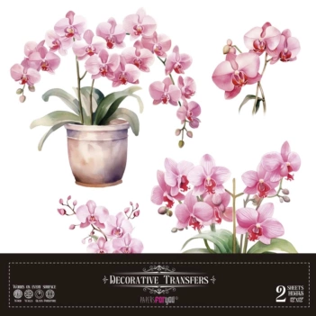 Transfer Multisuperfície Orquídea Rosa PapersForYou 30x30cm