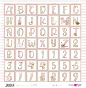 Papel Abc Sweet Baby Girl PapersForYou 30x30cm
