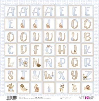 Papel Alfabeto Sweet Baby Boy PapersForYou 30x30cm