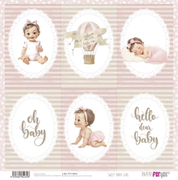 Papel Bebés Sweet Baby Girl PapersForYou 30x30cm