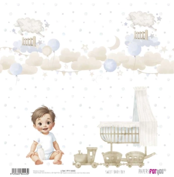 Papel Nubes Sweet Baby Boy PapersForYou 30x30cm