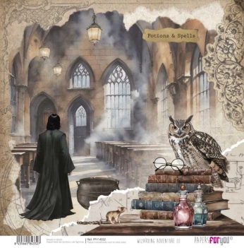 Papier Potions et sortilèges Aventure des sorciers III PapersForYou 30x30cm