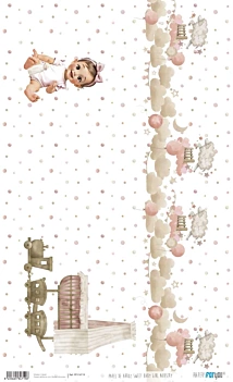 Papel de arroz Berçário Sweet Baby Girl Sweet Baby Girl PapersForYou 54x33cm