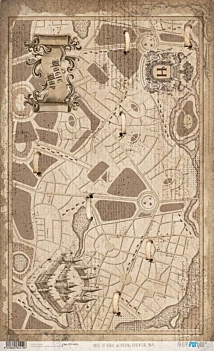 Papier ryżowy Magic Map Wizarding Adventure III PapersForYou 54x33cm