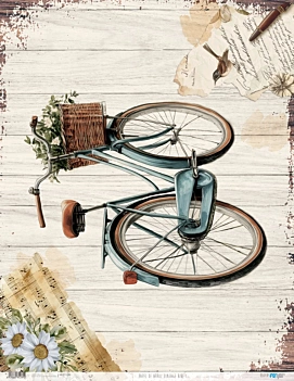 Carta di riso Vintage Bike I PapersForYou 54x70cm