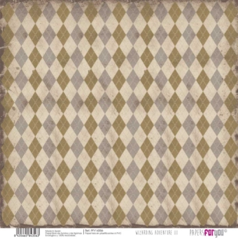 Wizarding Adventure III PapersForYou 30x31cm Gelbes Rhombus-Stoffpapier