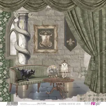 Papel Lechuza Wizarding Adventure Green Collection PapersForYou 30x30cm