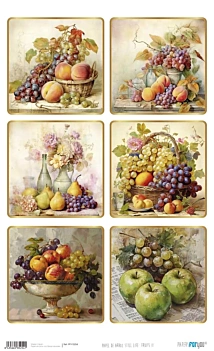 Carta di Riso Fruits II PapersForYou 54x33cm