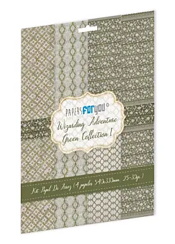 PapersForYou Wizarding Adventure Green Collection Kit 4 rijstpapier  54x33cm